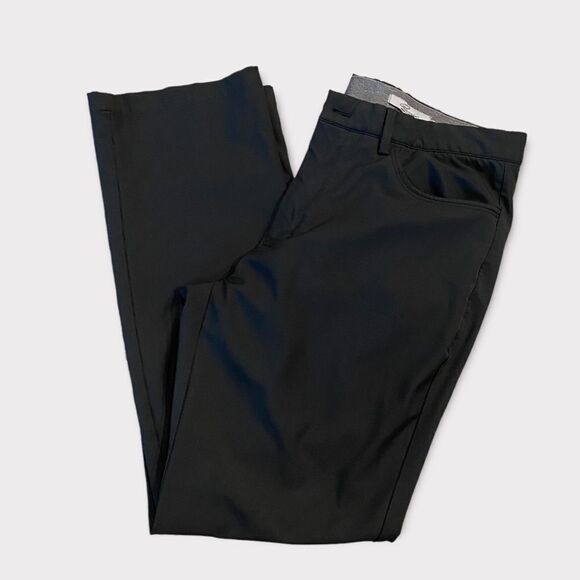 Greg Norman Golf Black Microlux Stretch Athletic Trouser Straight Leg RelaxedFit - Picture 3 of 7